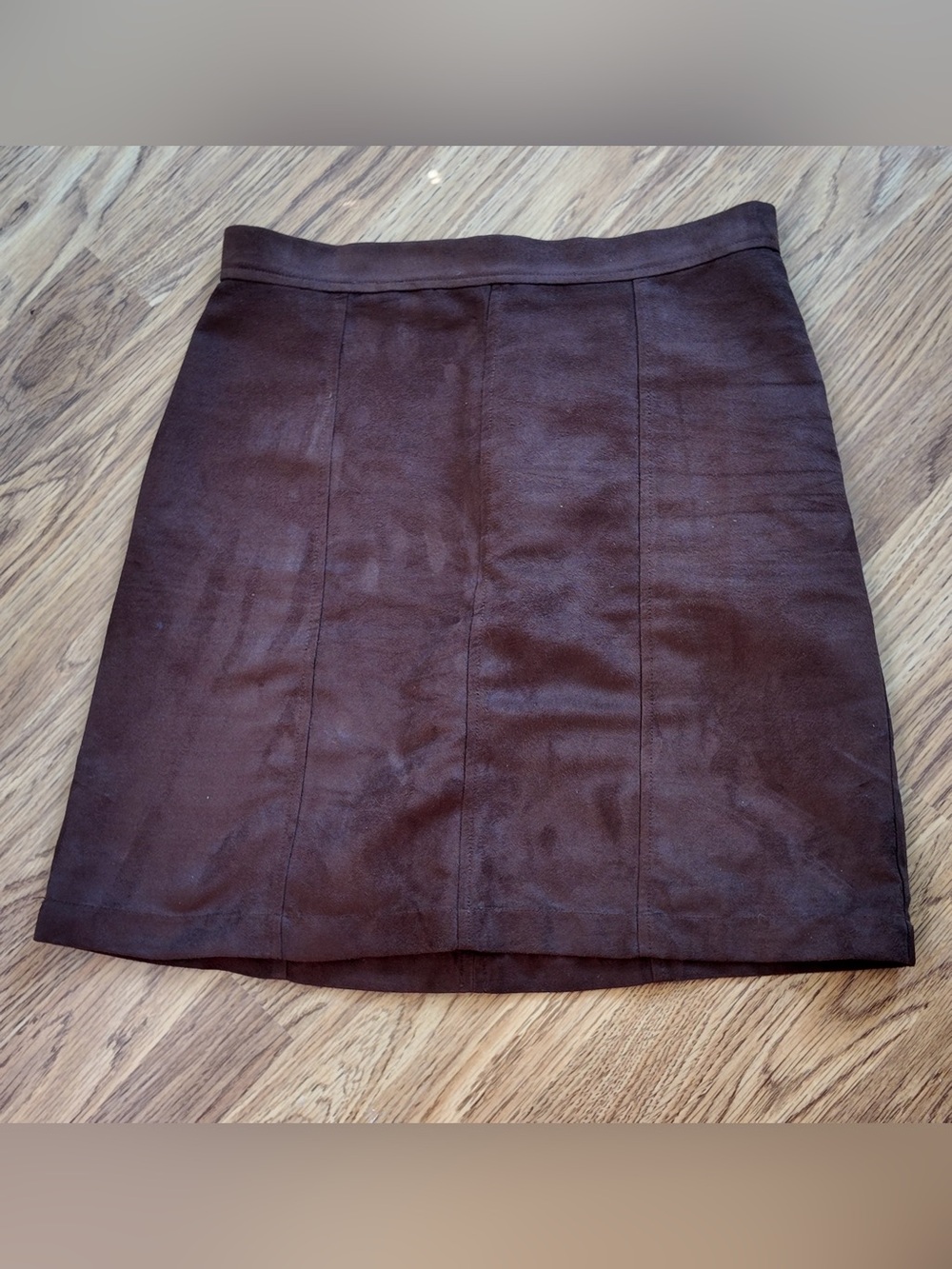 Banana Republic Dark Brown Faux Suede Mini Skirt